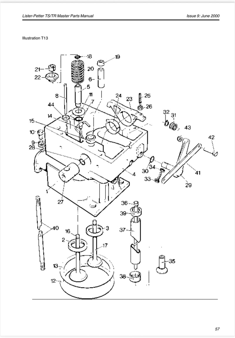 201-30181 Intake Valve guide, used on the Lister Petter TS and TR series engines.