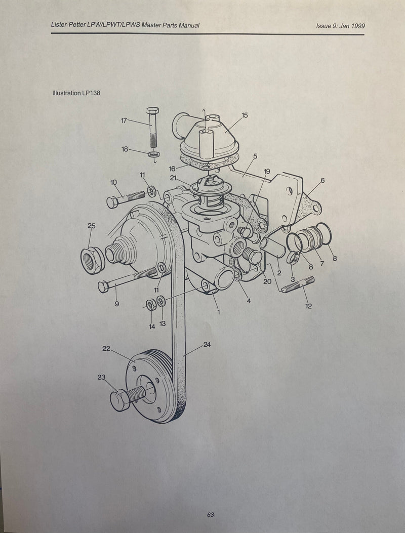 751-10407 Crankshaft Pulley, Lister Petter part