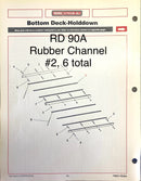 10256 Channel Rubber used on the Read Screen-All RD-40, 90, 150 and the WM2000 and 3000 Screens, top and bottom. Superseded part number for this product was 1174.