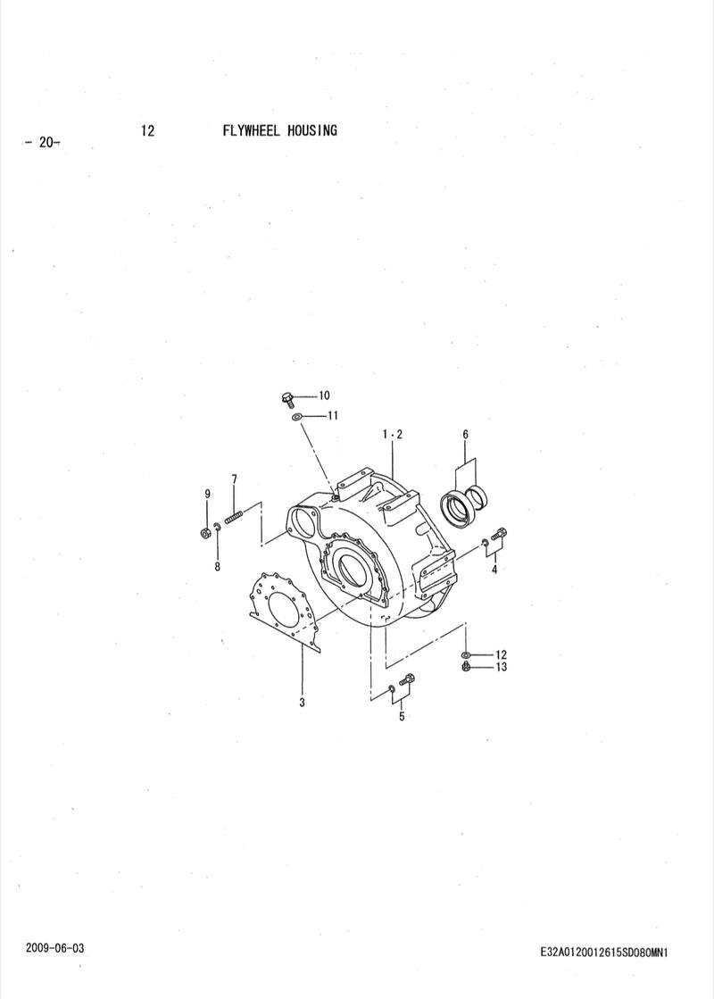 624-21560 Seal, rear main. DWS Lister Petter engine. Part number 34407-11090 is also associated with this gasket