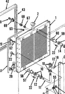 130-1197 Radiator, used on the Cummins 600 KW and  750 KW DF series 60 hertz model generators, with the VTA 28 and KTA 38 engines. Cummins has obsoleted this OEM part.