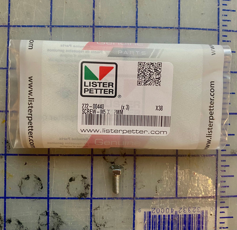 272-00440 Screw, Part number 20 on the drawing,  Used on the Lister Petter LPW series engines also known as the Alpha series. This is a internal governor part. Old part number was 272-00699 (Copy)