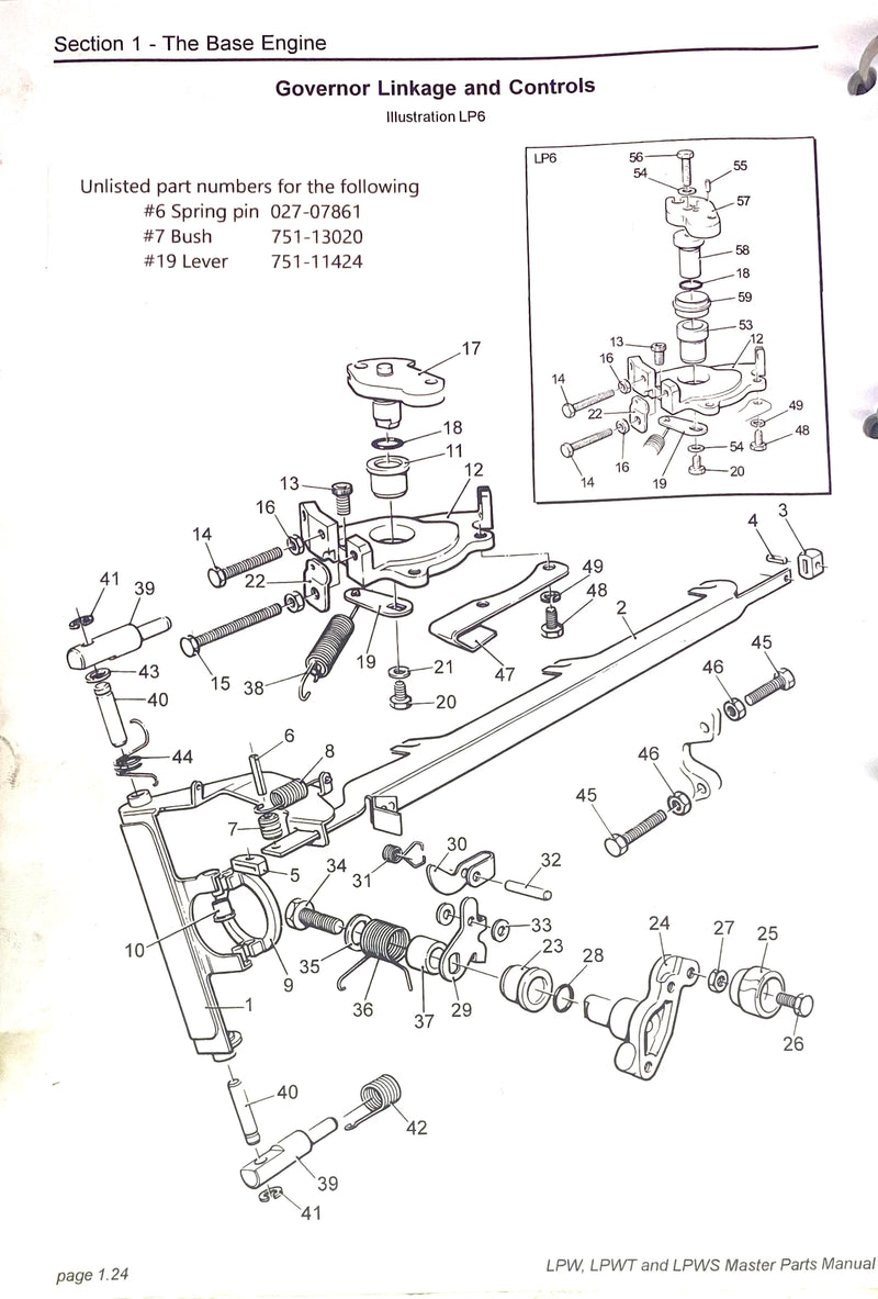 751-13020 Bush, Part number 7,  Used on the Lister Petter LPW series engines also known as the Alpha series. This is a internal governor part.