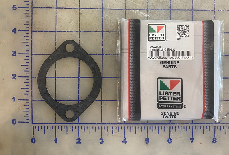 624-20940 Thermostat housing  joint/gasket, DWS Lister Petter engine. Part number 34A46-05300 is also associated with this gasket