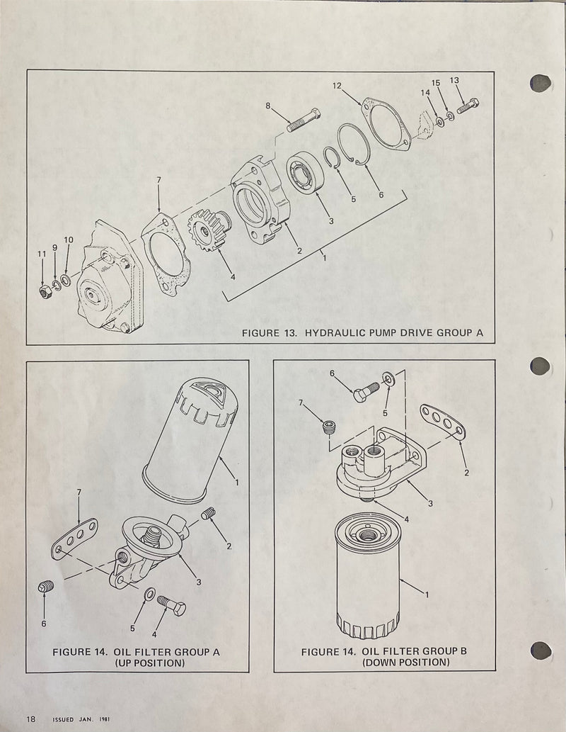 62950 Gasket hydraulic pump mounting gasket, Hercules model G1600 engine.