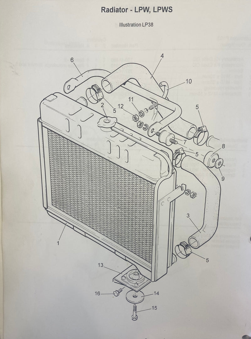 757-30980, Radiator. Lister Petter small cooling radiator. This part superseded part number 750-40141