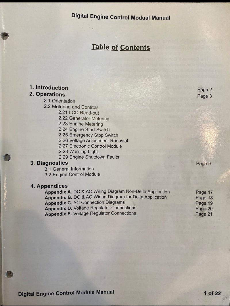 26172100 Elliott MagneTek digital engine control module manual