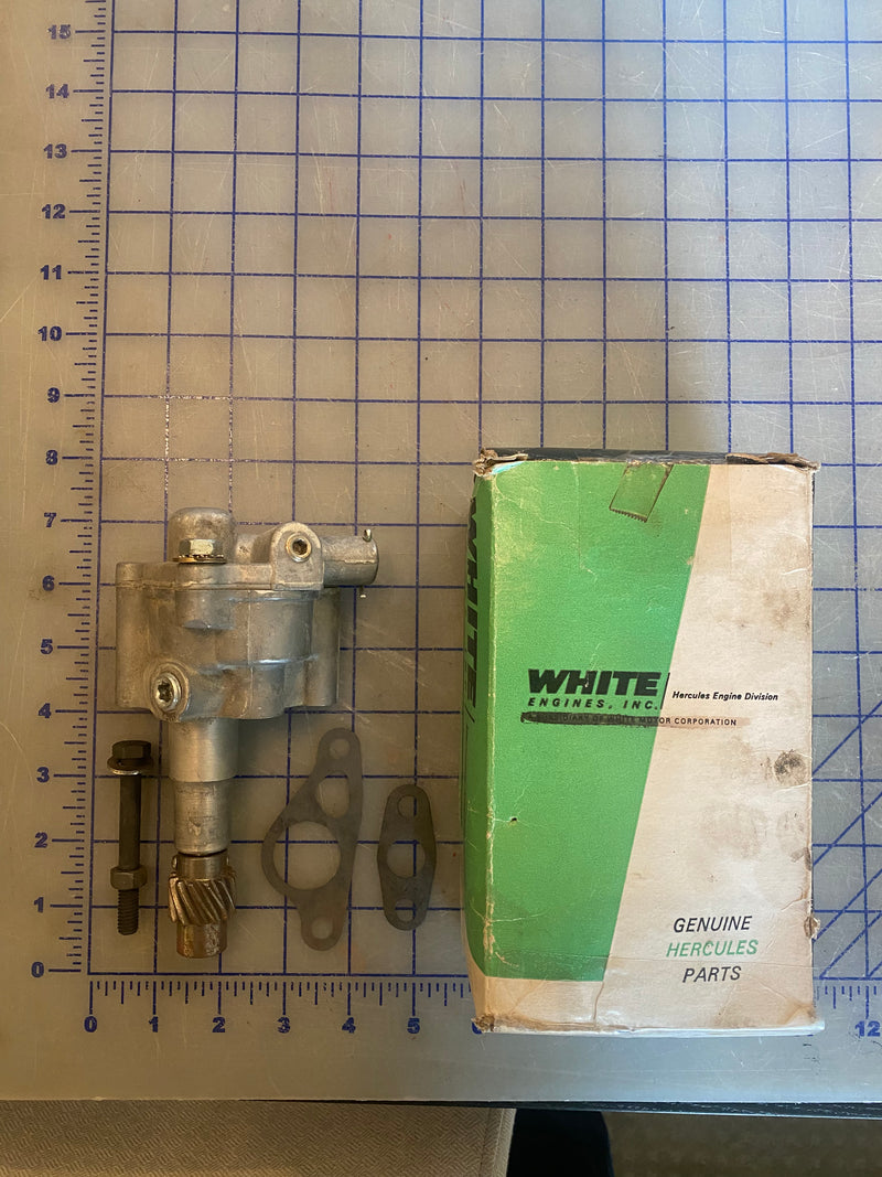 40-2025253 Oil Pump complete, used on the Hercules G1600 gas engine. 250.00 dollars core charge is included in this cost and will be refunded as soon as the used core is returned.