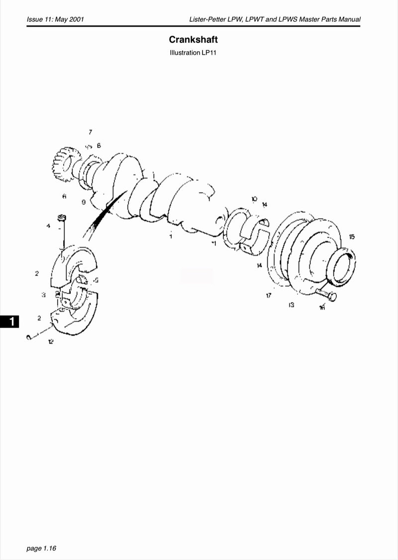 751-10490 Locating Tube, used in the LPA and LPW2/3/4 model engines, center bearing area. Superseded part number 751-10071.