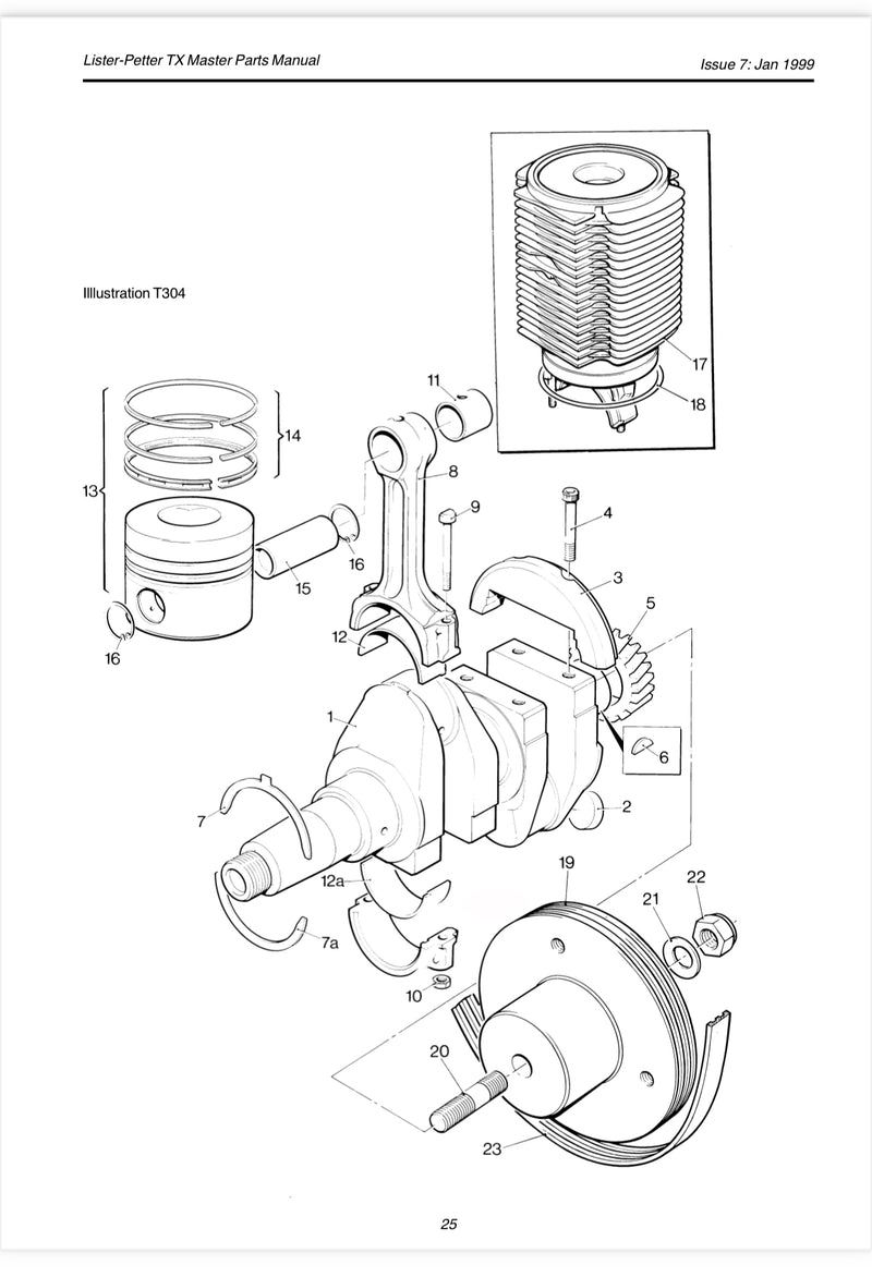 Lister Petter Bearing 570-36150, this part is used on the Lister Petter TX 2 and 3 model engine.