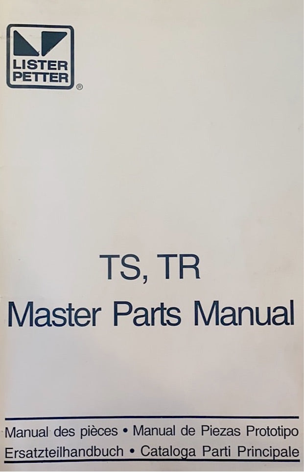 Lister Petter Master Parts Manual for TS and TR Engines