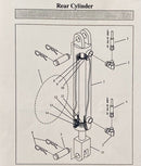 10363/3897 Front/Rear Hydraulic cylinder, used on the WM-2000, RD-40 and the RD-90 screens.