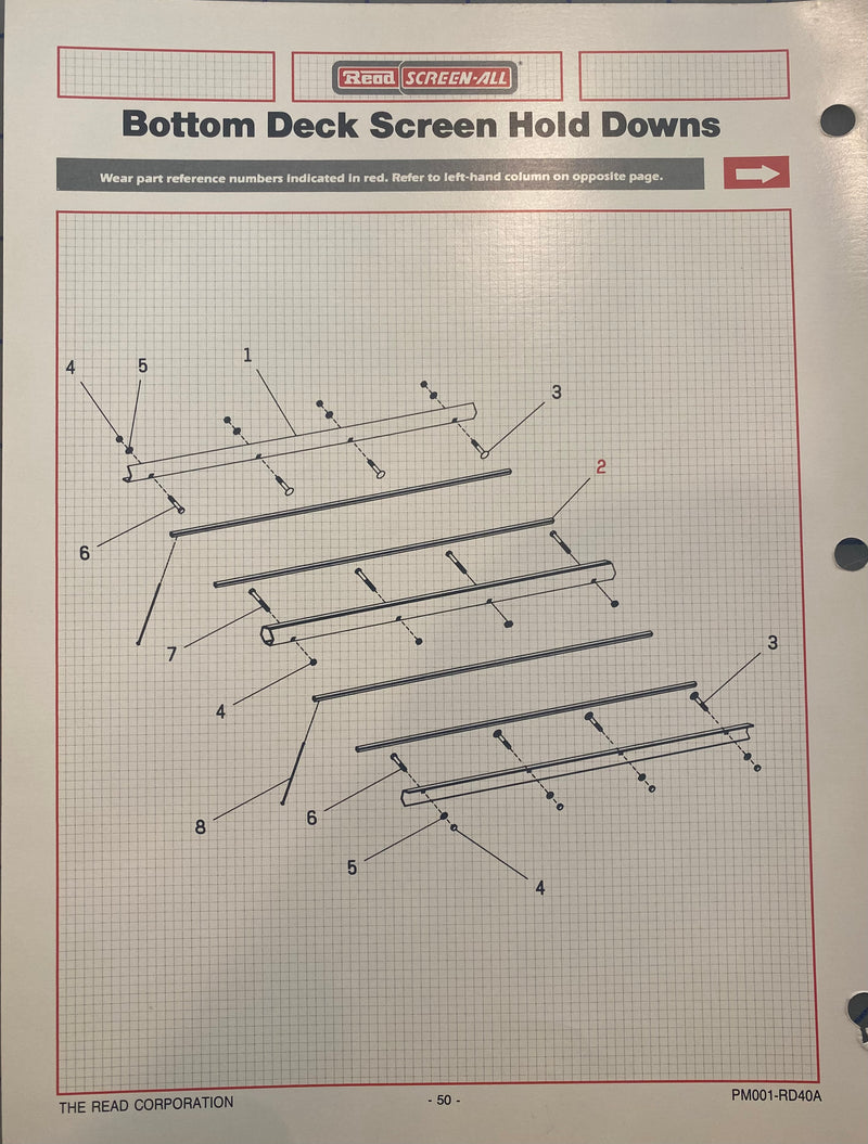 10256 Rubber channel, used on the Read Screen All models RD-40 and RD-90 screens.