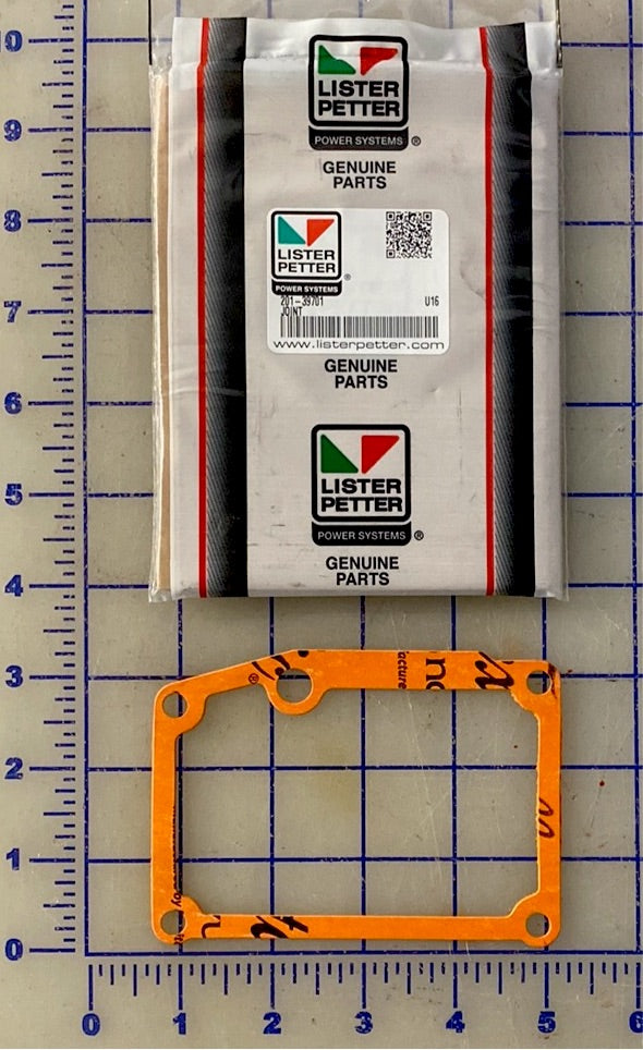 Lister Petter Joint/Gasket part number 201-39701, Side cover gasket on  TS/TR1 single cylinder Lister Petter engine