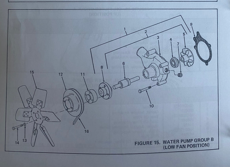 40-2035057 Water pump for G1600 Hercules industrial engines ($200.00 refundable core charge  included in price).