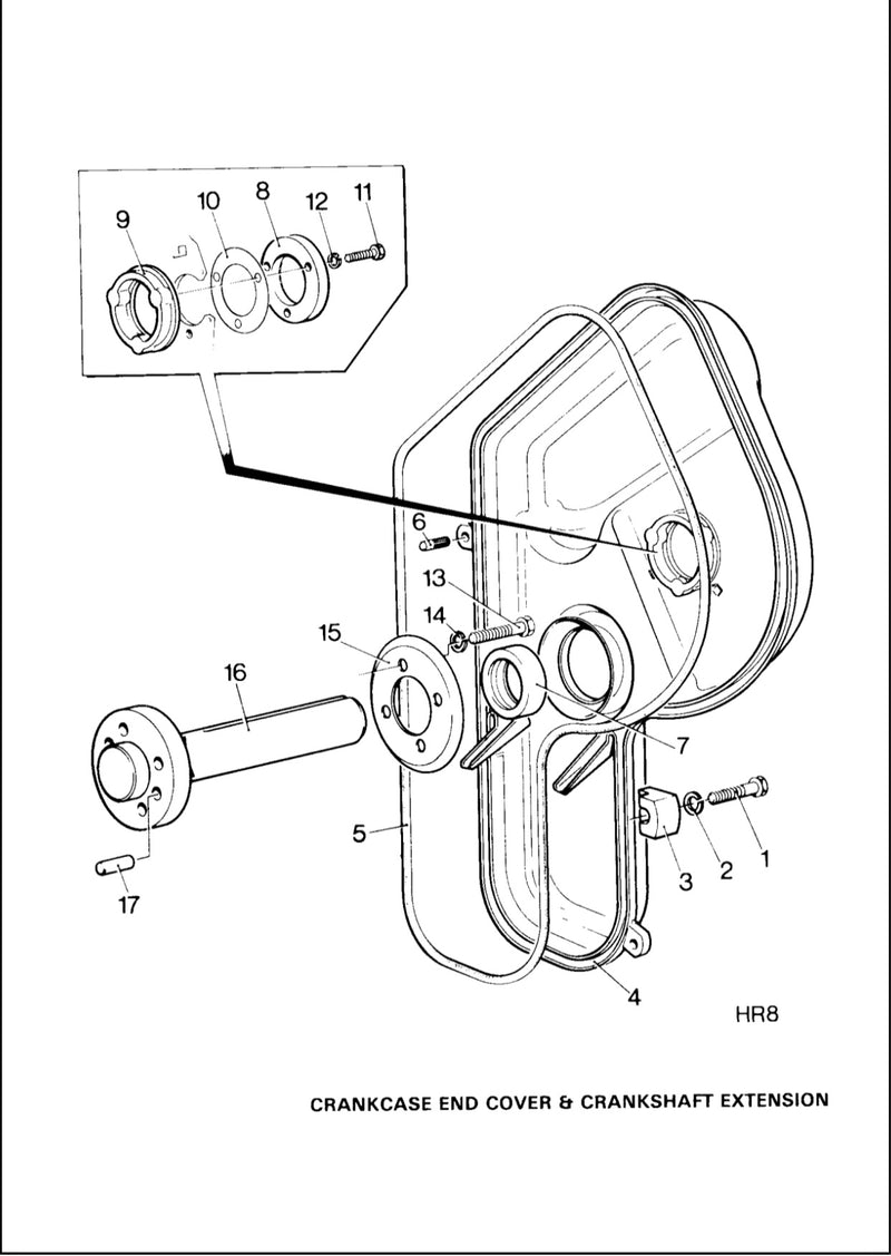 210-00659 Oil seal (Crankcase end cover ),  used on the HR 2 and HR3 series Lister Petter engine.