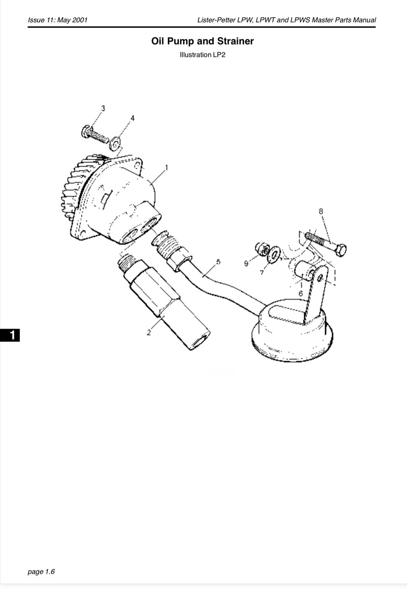 Lister Petter Oil relief valve  part number 754-43950, used in the Lister Petter LPWT4 engine only