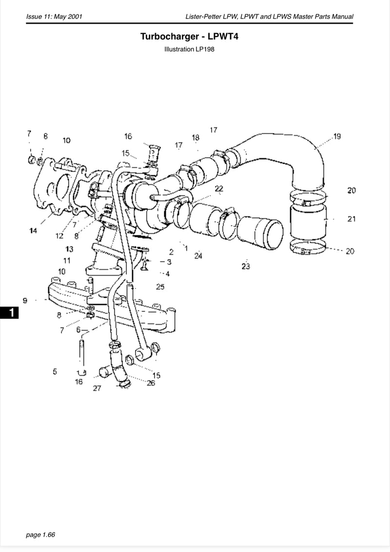 Lister Petter Seal 031-68785, Sealing washer used on model LPWT engine, oil supply line