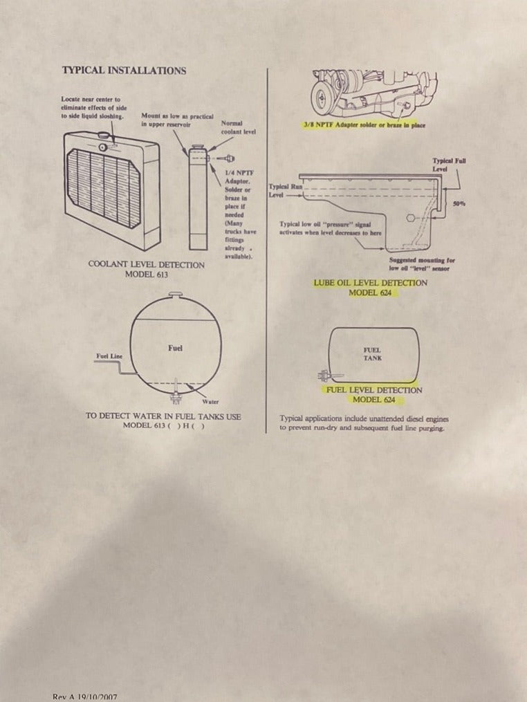 624-NLU-0000-0 Robertshaw Mini-TEK liquid level detector, model 624