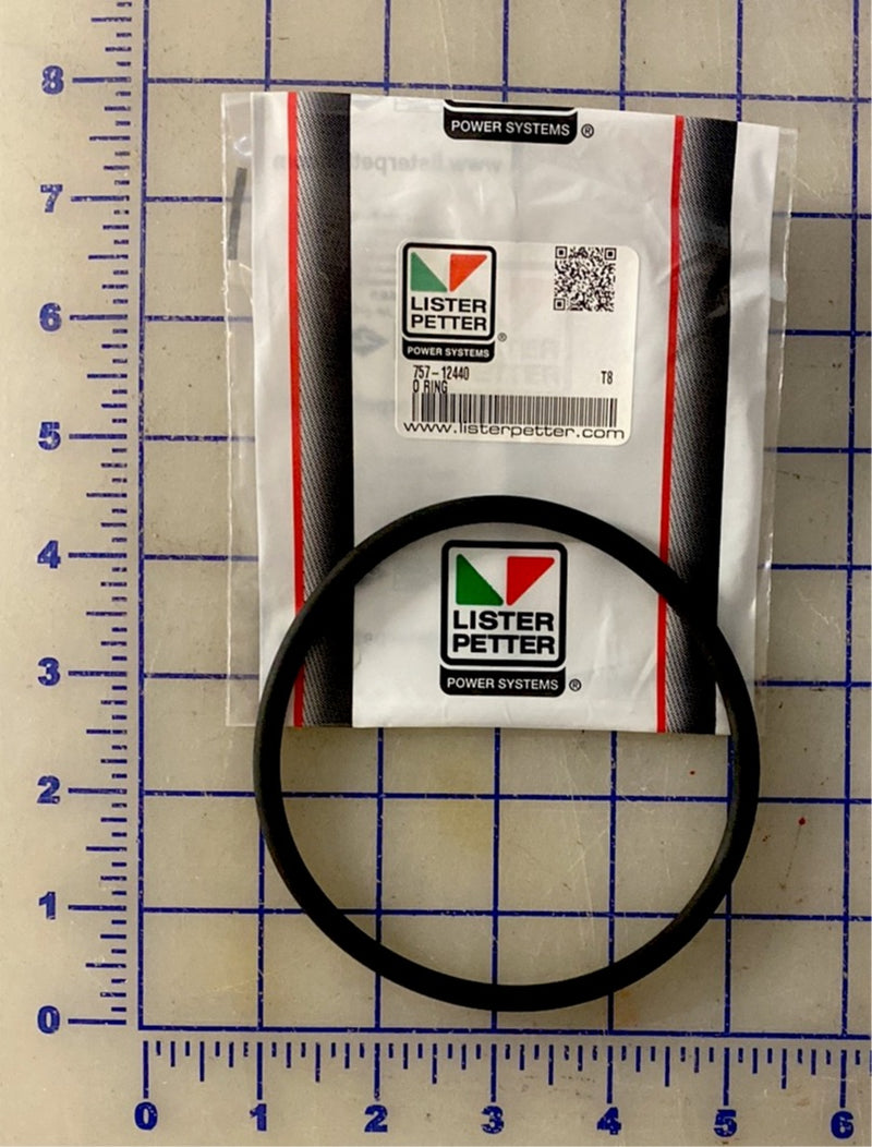 Lister Petter O-Ring part number 757-12440, used on the LPA and the LPW series engines usually associated with a deep sump application.