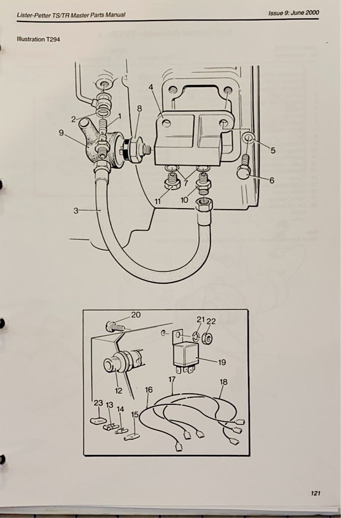 757-15721 Oil pressure switch, Lister Petter oil pressure safety switch used on LPA, LPW2/3/4, LPWS, LPWT, TS, TR, HR, SR engines