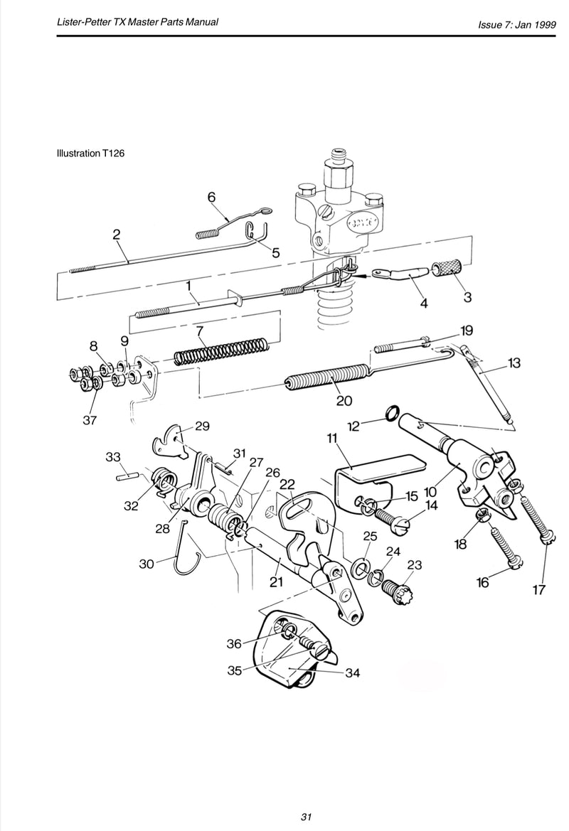 202-39200 Retaining spring, used on the TX, TS and TR series line of engines.