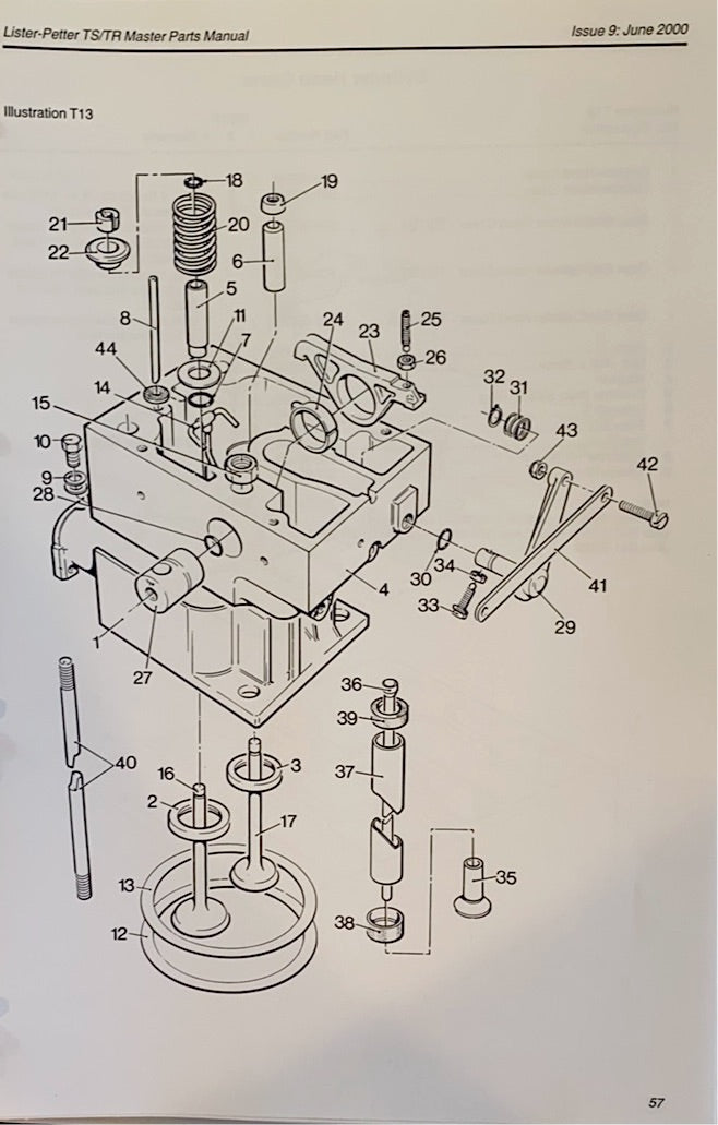 201-80210 cylinder head gasket used on the Lister Petter TS model of engine