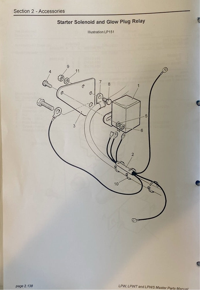 757-14981 Relay Glow plug, used on the LPA, LPW series  of Lister Petter engines.