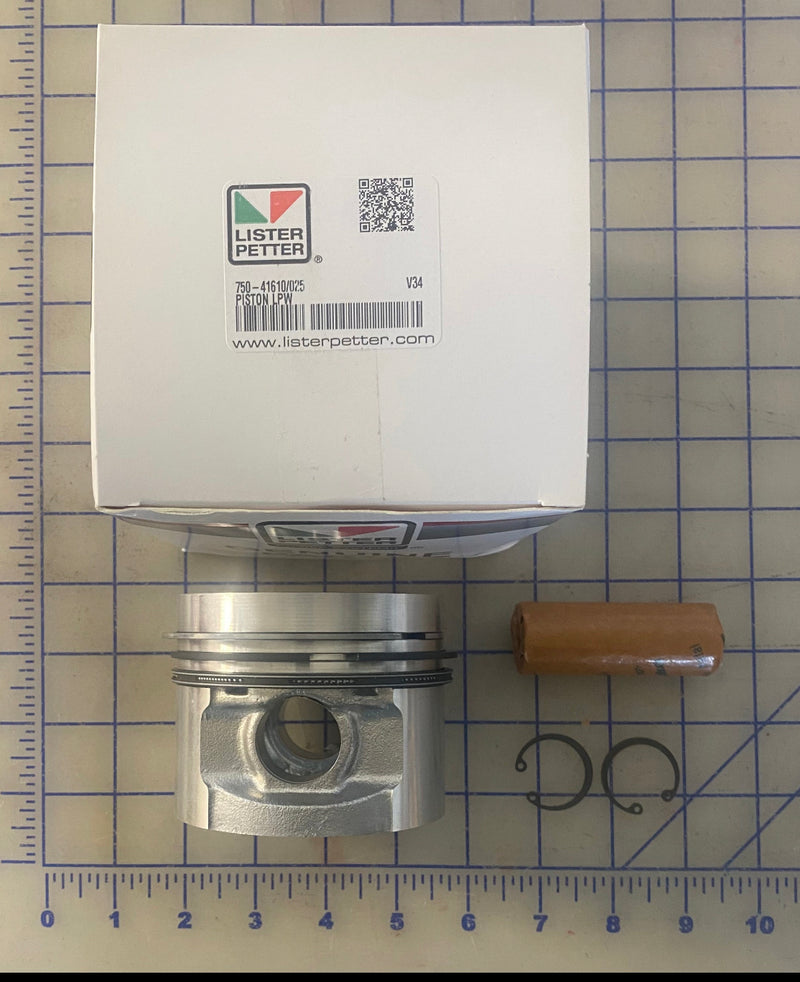 750-41610 Piston assembly standard size, used on the LPW and LPA Lister Petter series engines.